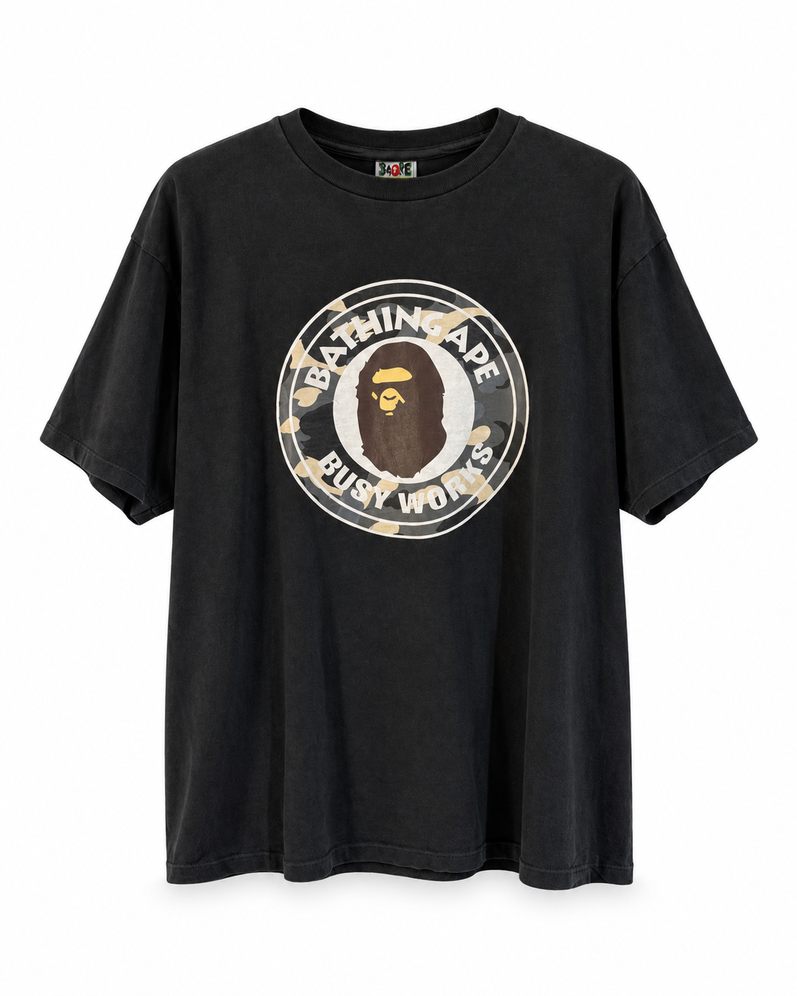 A Bathing Ape BAPE 1st Camo Busy Works Black Tee