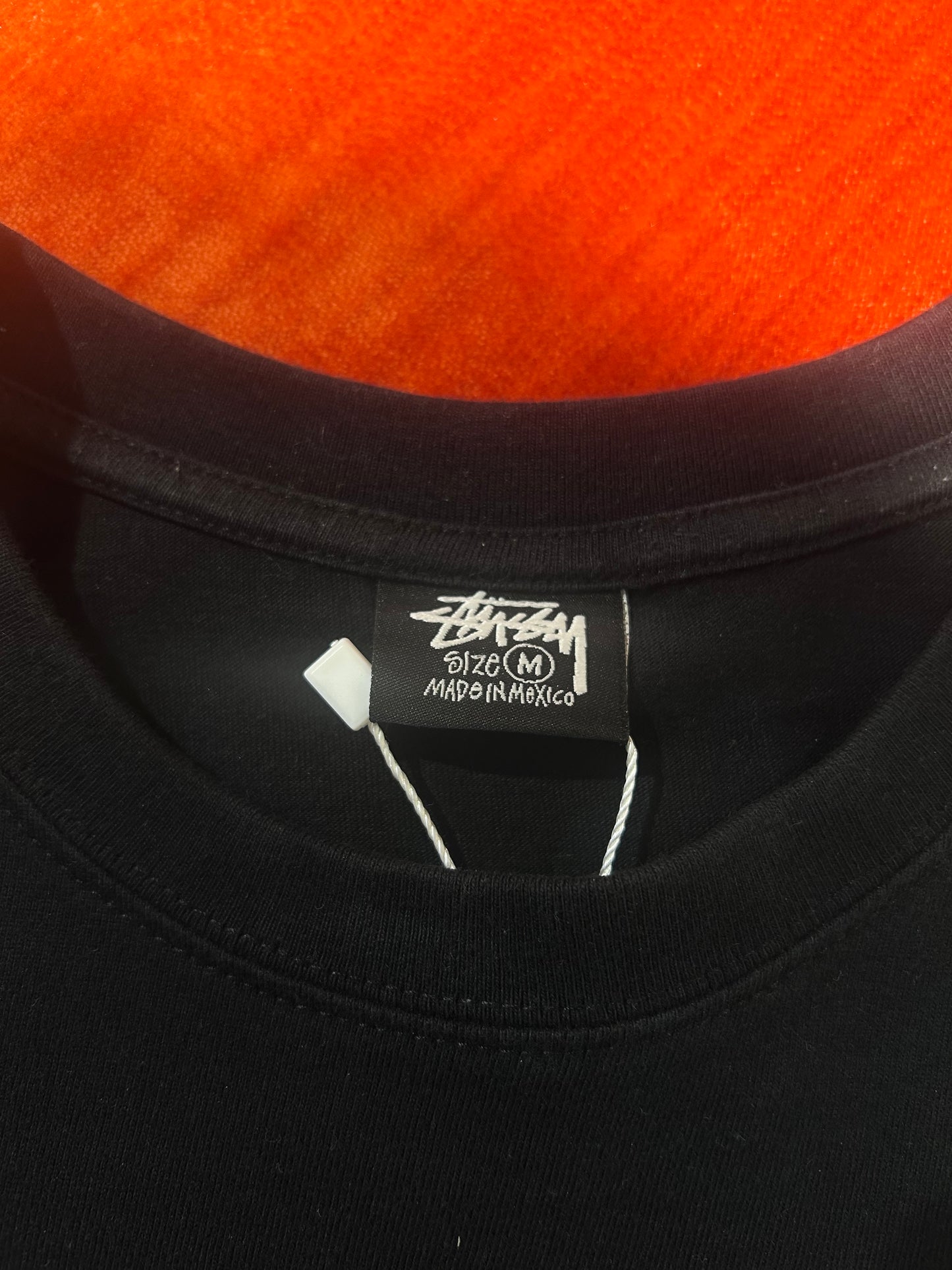 Stussy Beach Roots Center Logo Black Tee