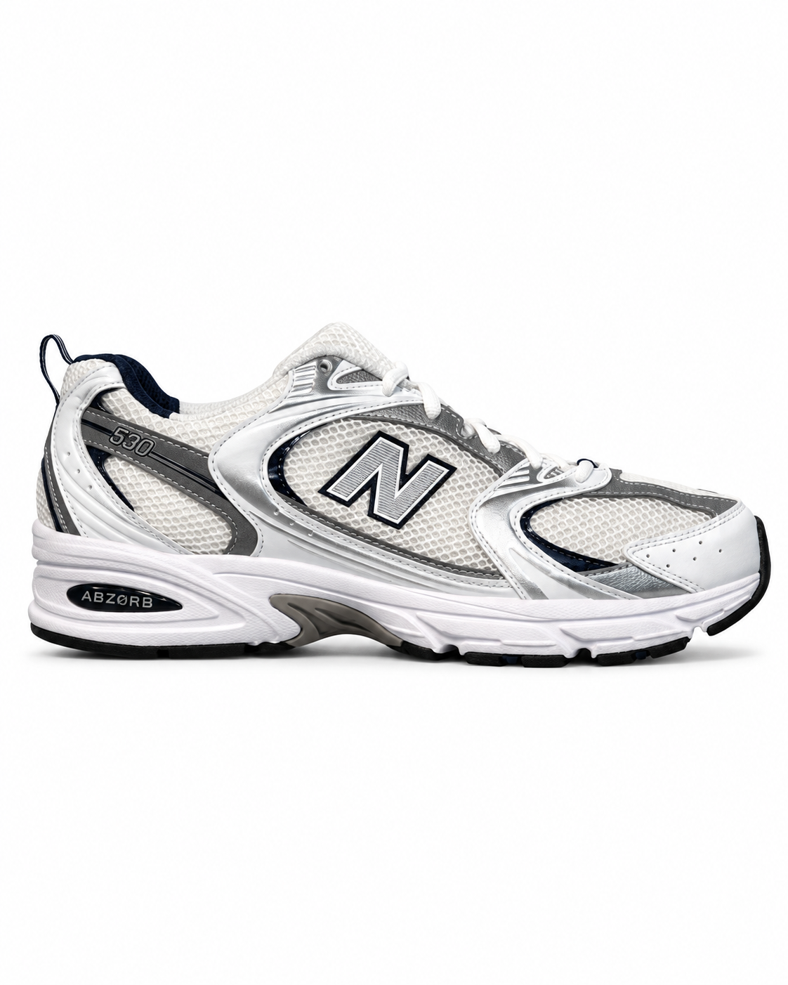 New Balance 530 White Silver Navy