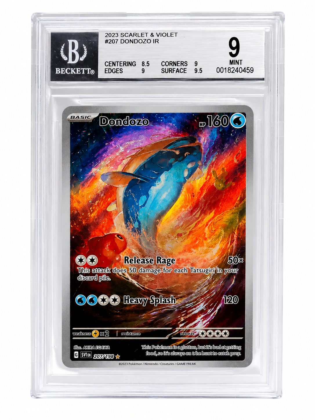 2023 Scarlet & Violet #207. Dondozo IR Beckett 9 Mint