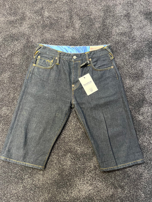 Evisu Blue Pattern Diacock Shorts