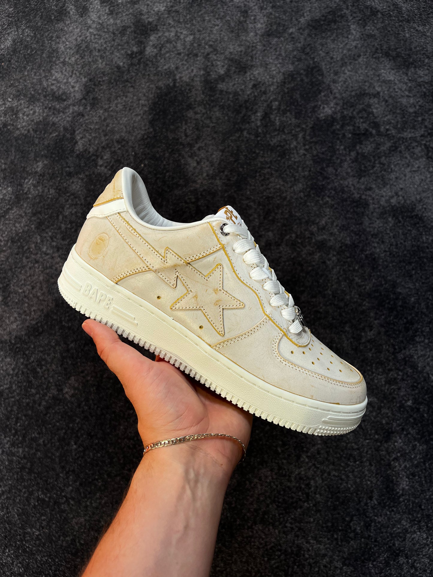 Bape Bapesta Beige Low