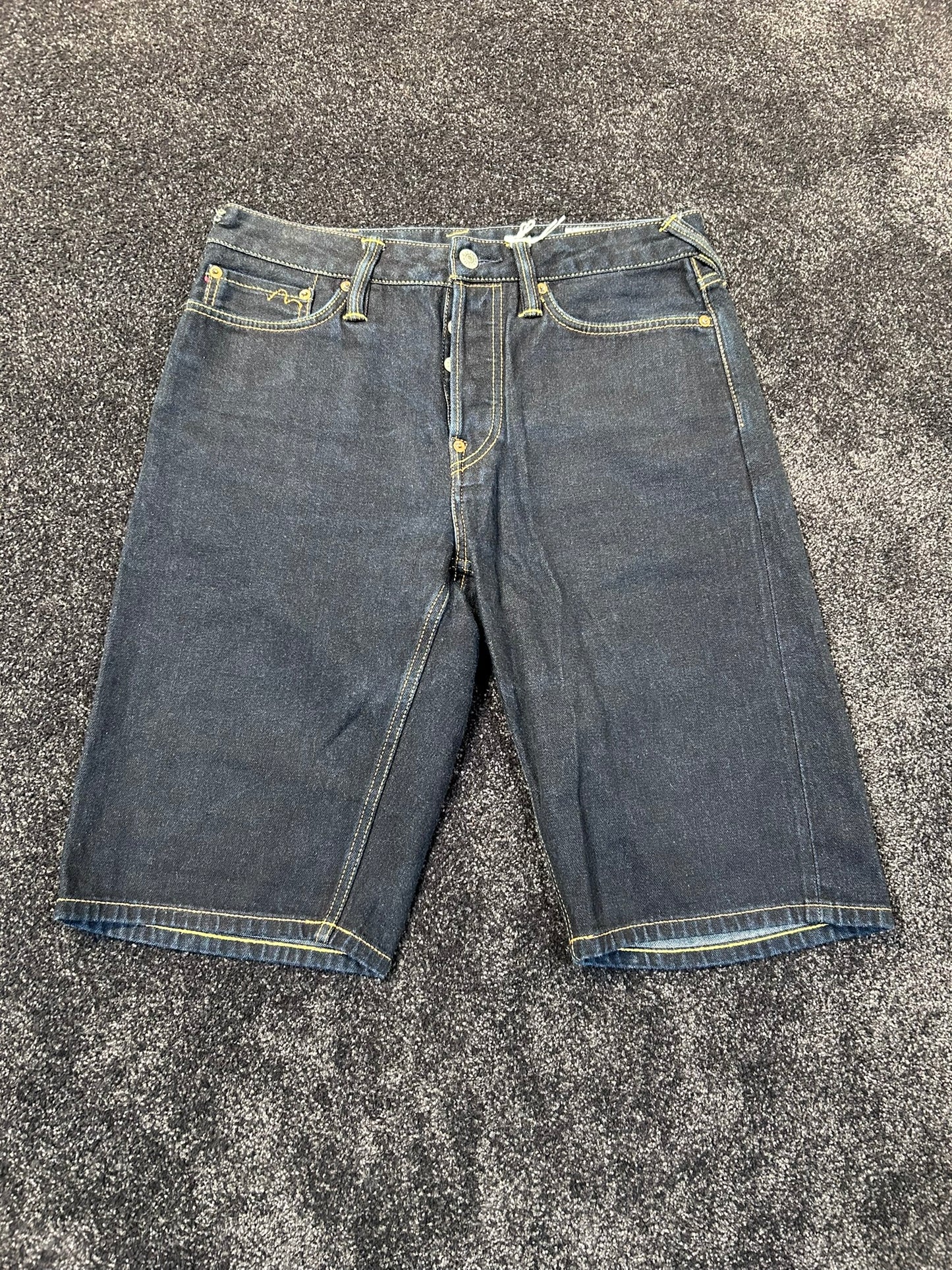 Evisu Orange Glazing Seagull Jorts