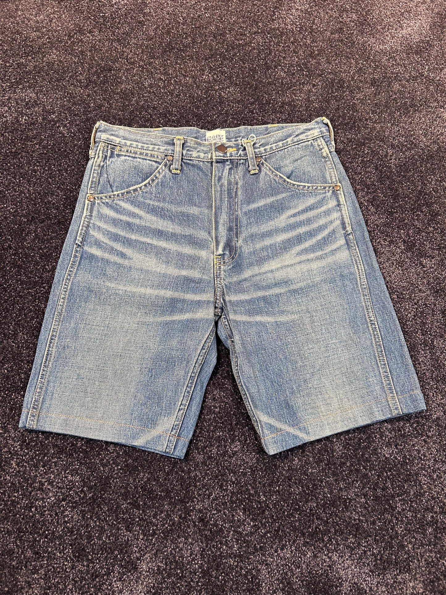 A Bathing Ape Red Logo Shorts