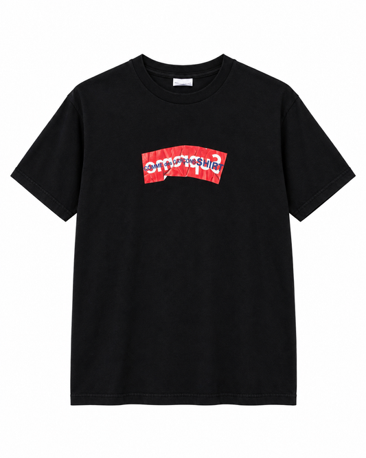 Supreme x Comme Des Garçons Box Logo Black Tee