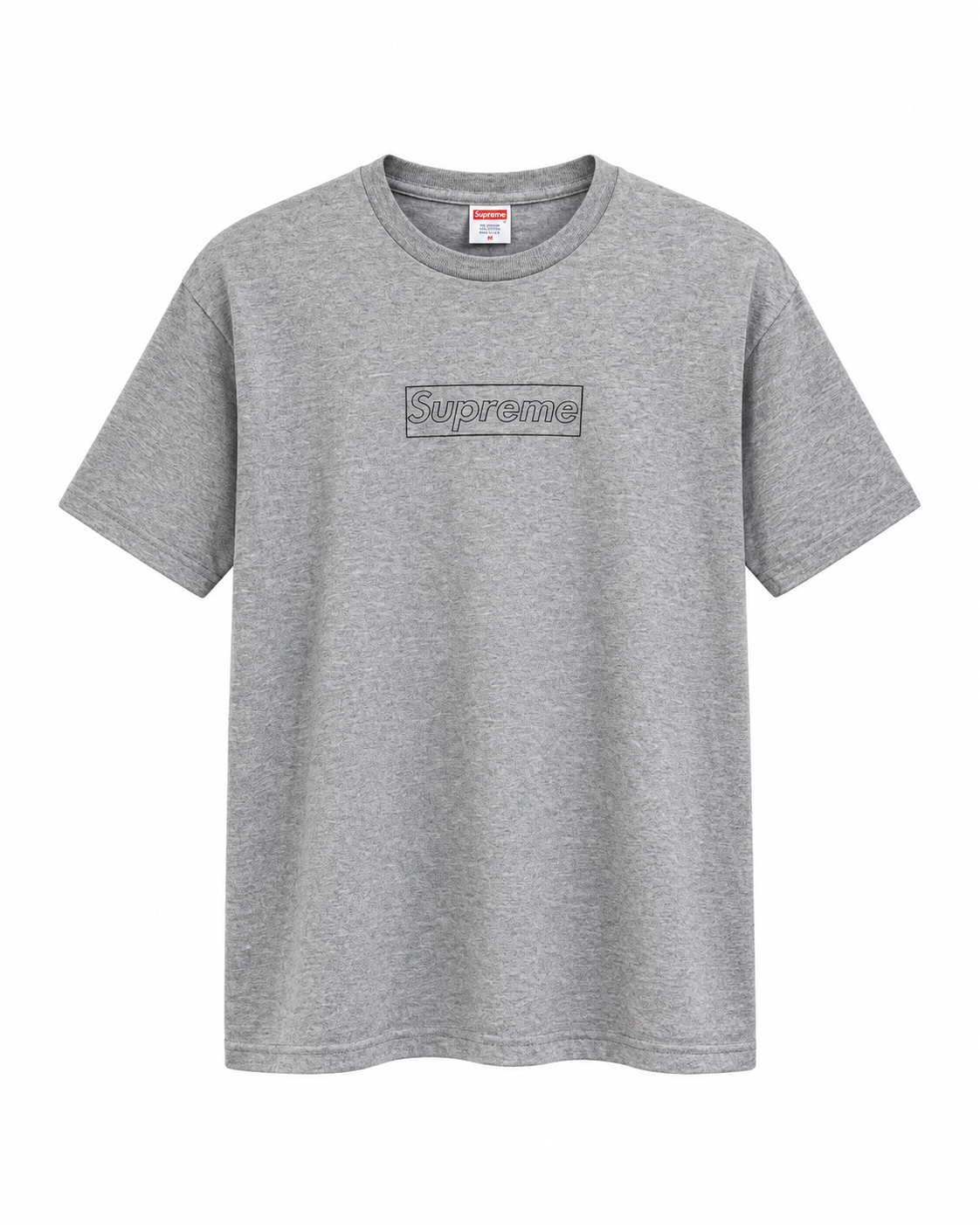 Supreme KAWS Chalk Logo Grey Tee