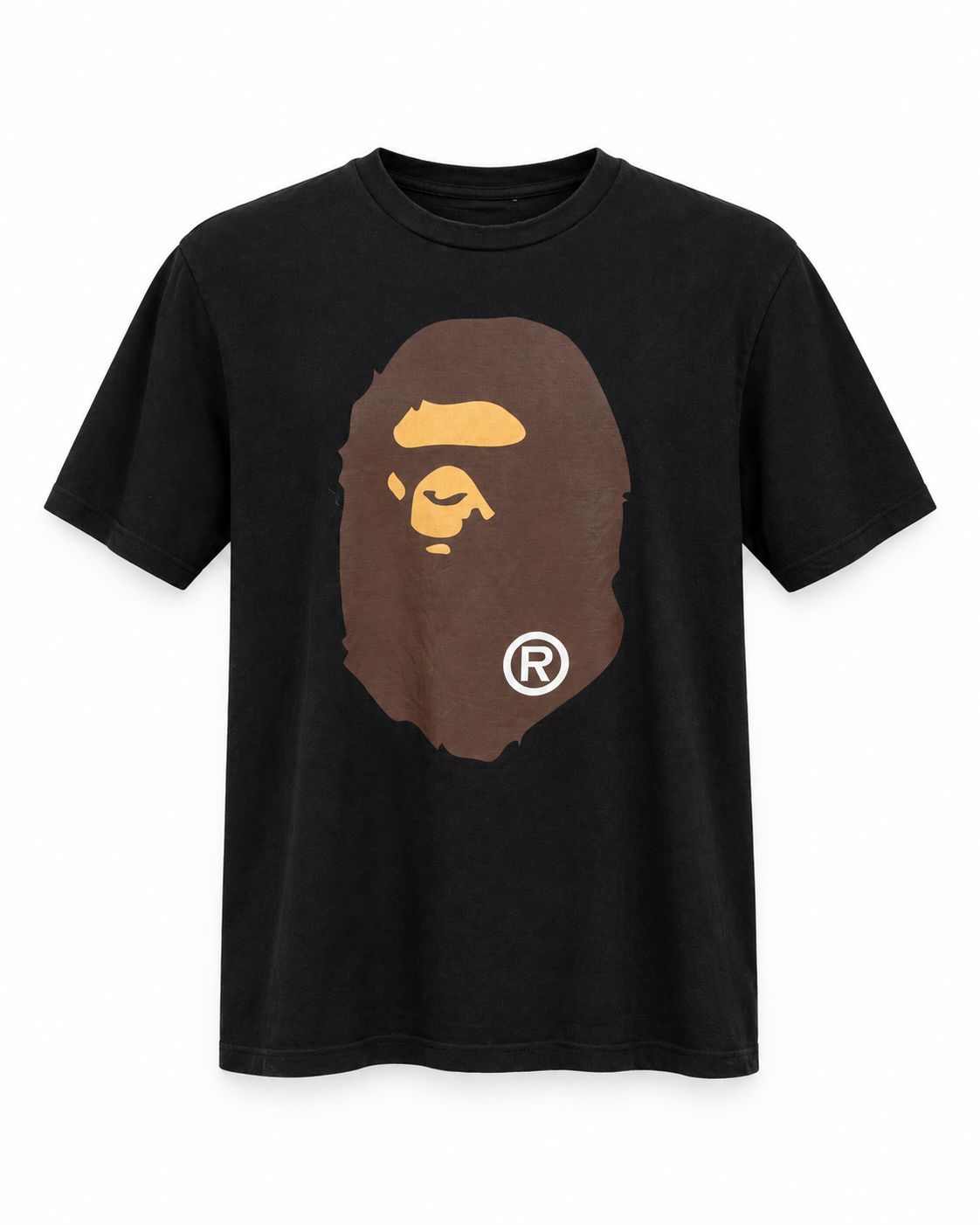 A Bathing Ape Black Big Ape Brown Tee