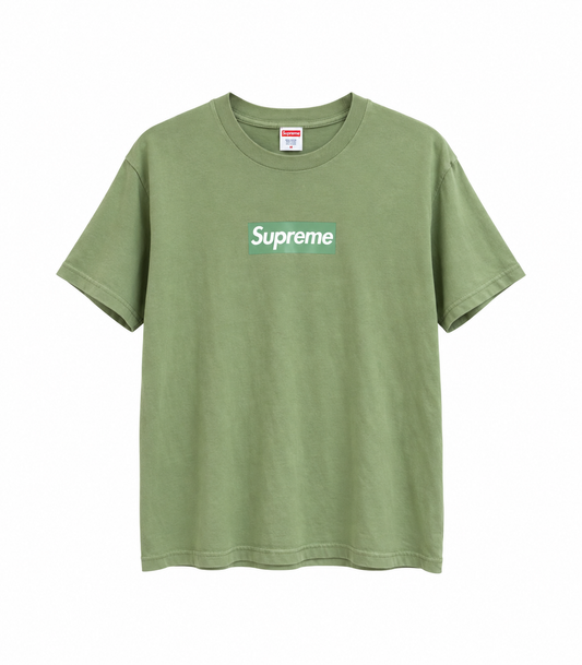 Supreme Green on Green Box Logo Tee