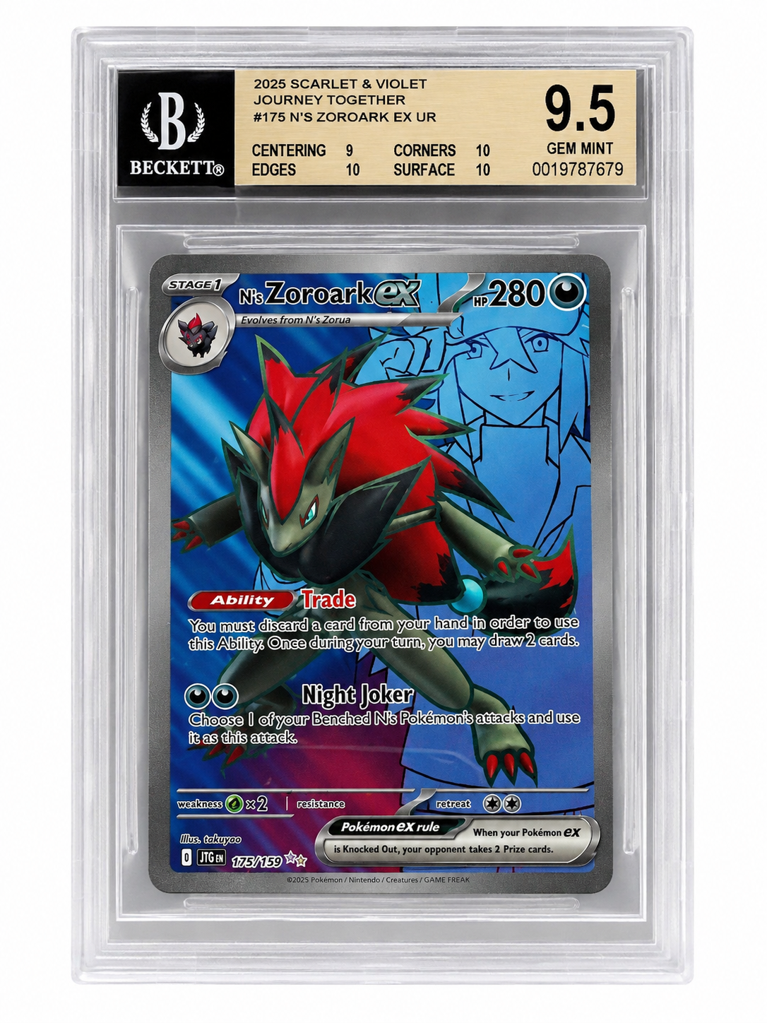2025 Scarlet & Violet Journey Together #175 N's Zoroark 9.5 GEM MINT