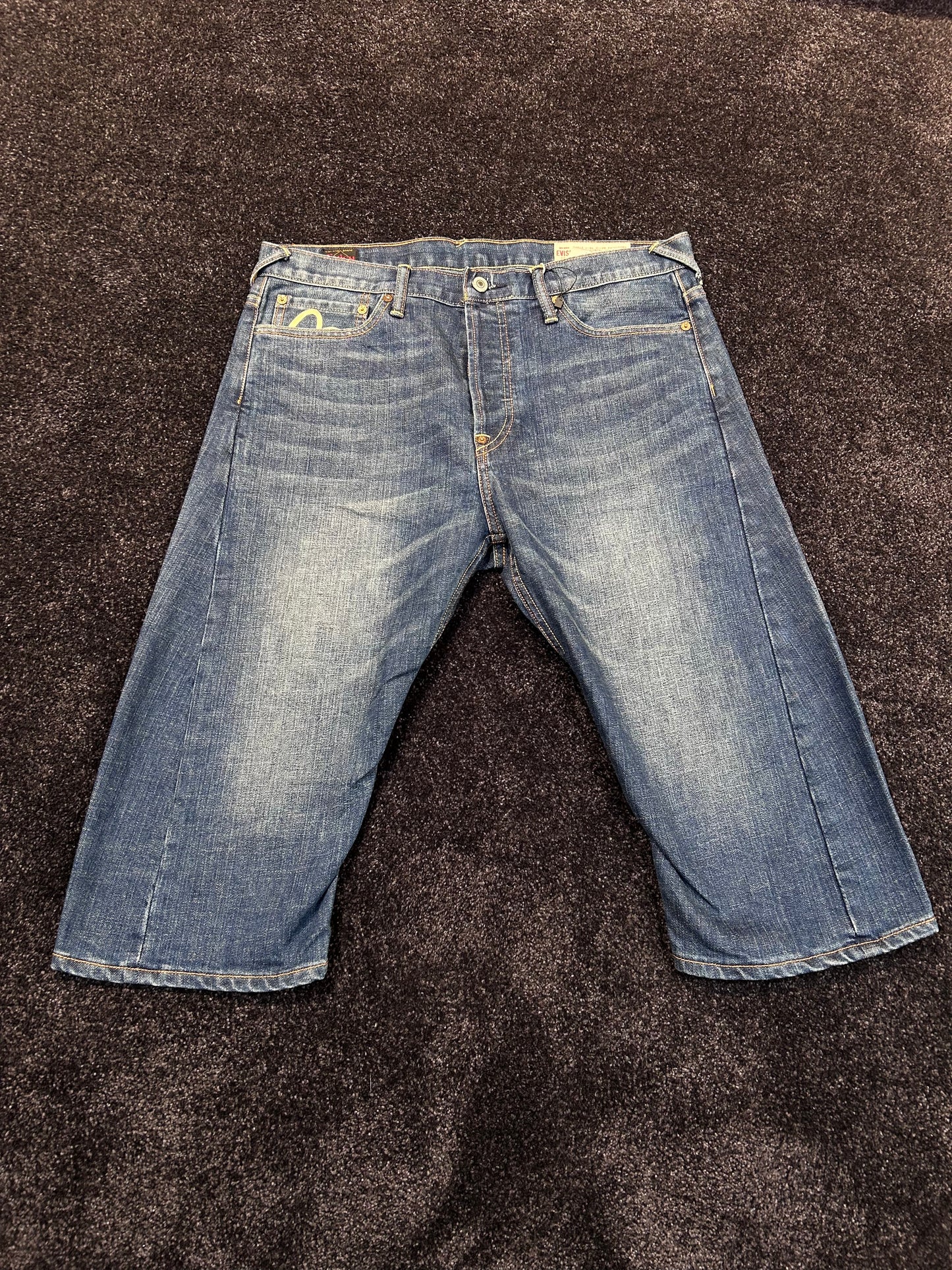 Evisu Cream Seagull Jeans