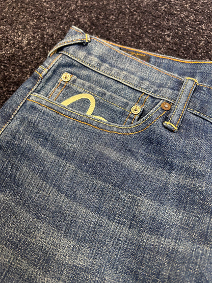 Evisu Cream Seagull Jeans