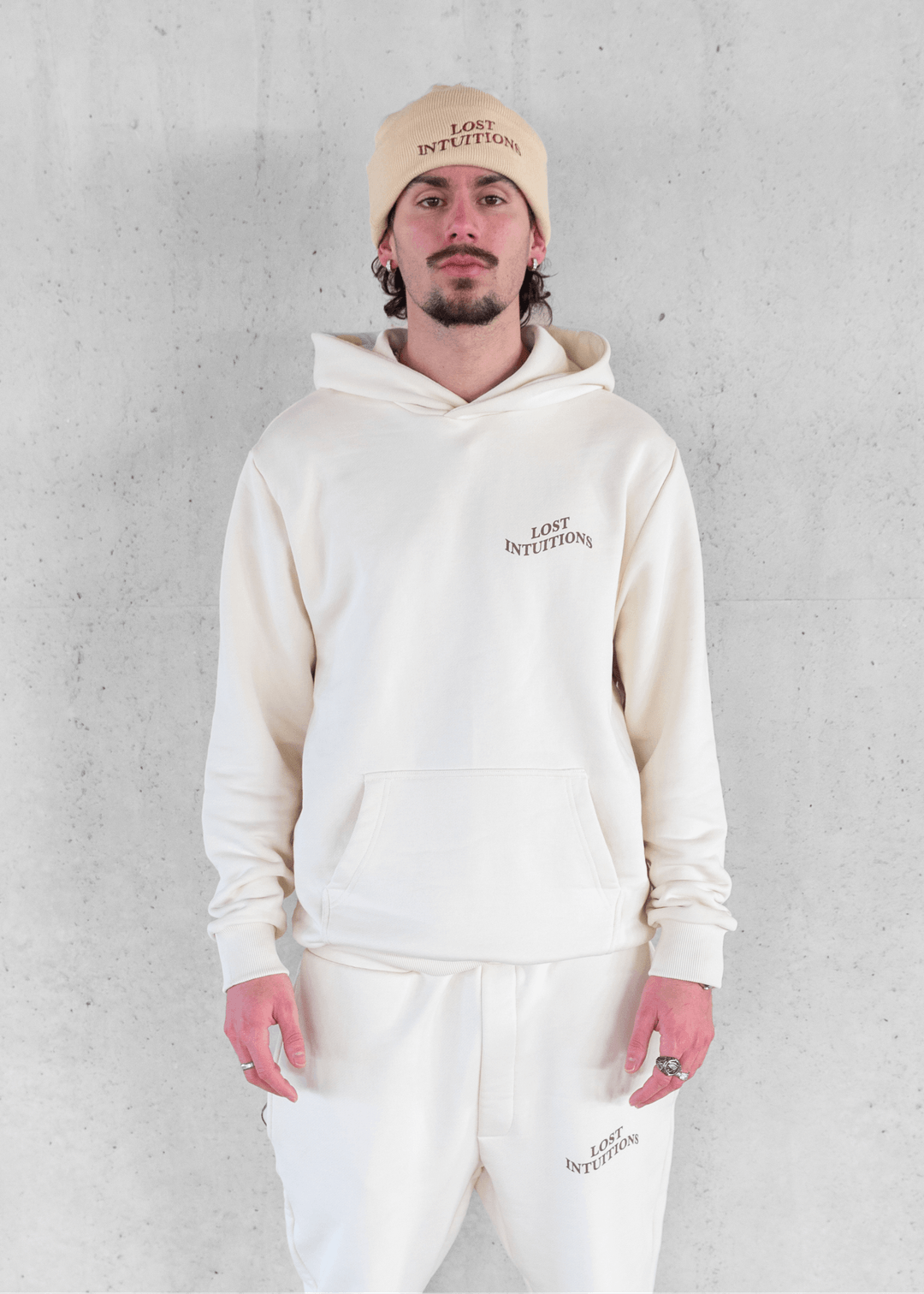 Lost Intuition - Cream Tracksuit Hoodie - C