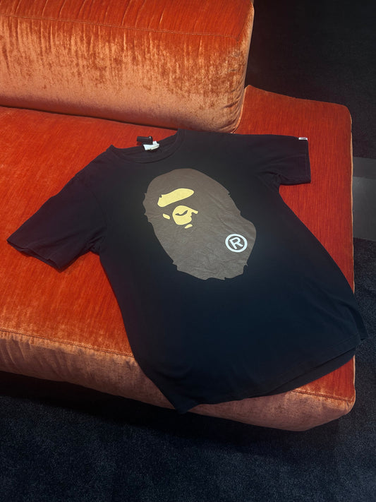A Bathing Ape Multicolor Big Ape Head Black Tee