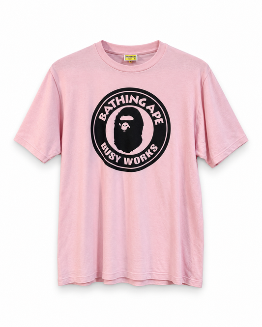 A Bathing Ape Bicolor Busyworks Pink Tee