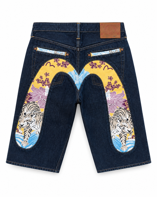 Evisu Japanese Tiger Diacock Jorts