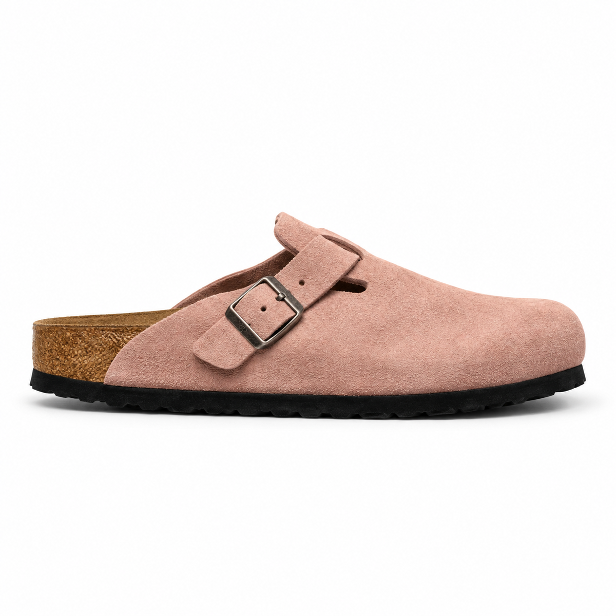 Birkenstock Boston Soft Footbed Suede Leather – Light Rose