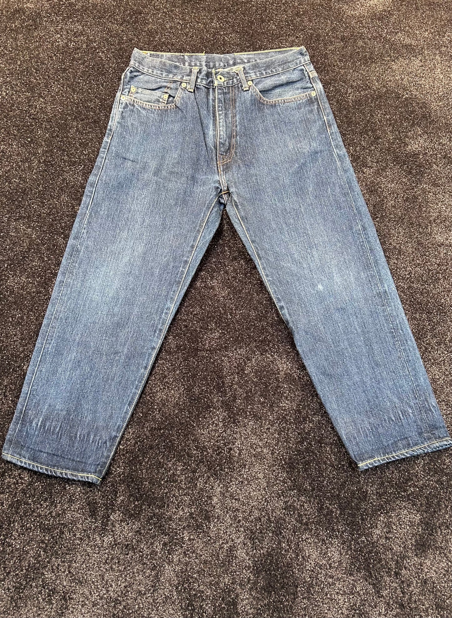 A Bathing Ape Embroidered Back Stars Jeans