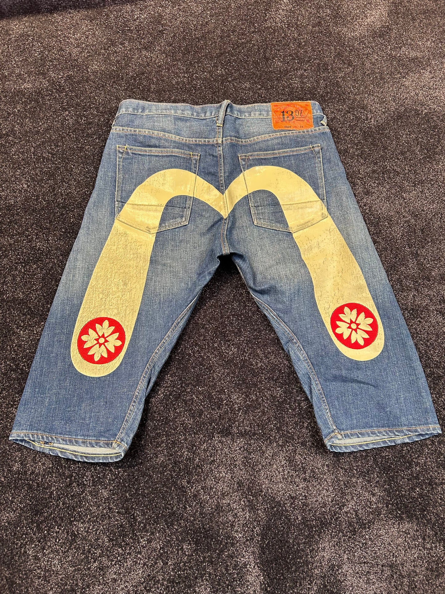 Evisu Cream Seagull Jeans