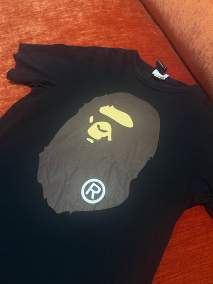 A Bathing Ape Multicolor Big Ape Head Black Tee