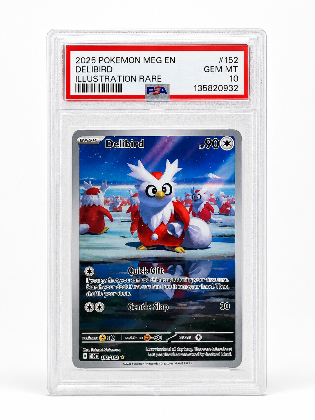 2025 Pokémon Delibird Illustration Rare PSA 10