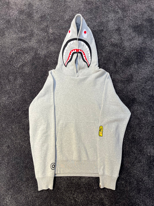 A Bathing Ape Grey Shark Hoodie – Iconic BAPE Streetwear