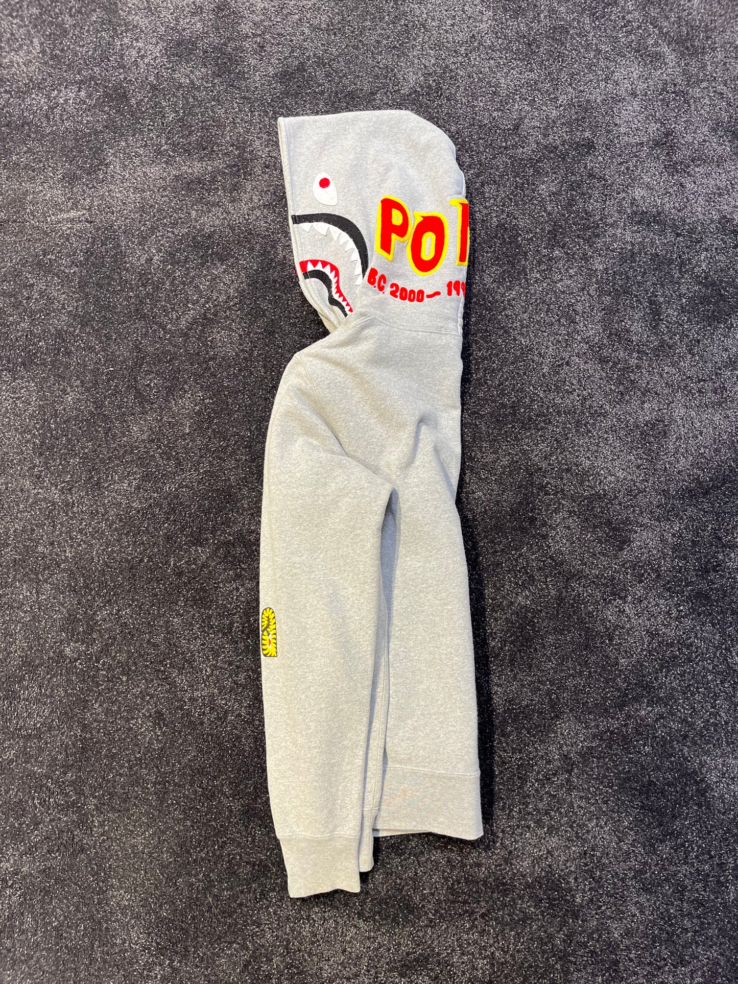 A Bathing Ape Grey Shark Hoodie – Iconic BAPE Streetwear