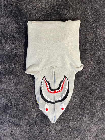 A Bathing Ape Grey Shark Hoodie – Iconic BAPE Streetwear