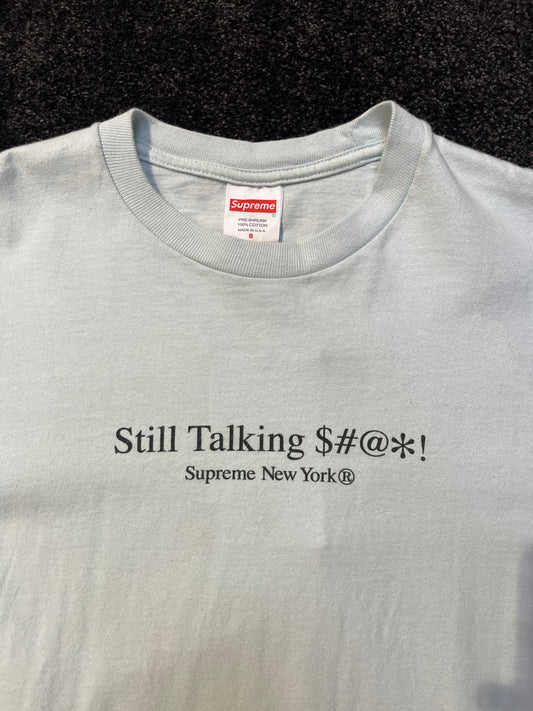 Pale Blue Still Talking Tee – Premium Streetwear T-shirt