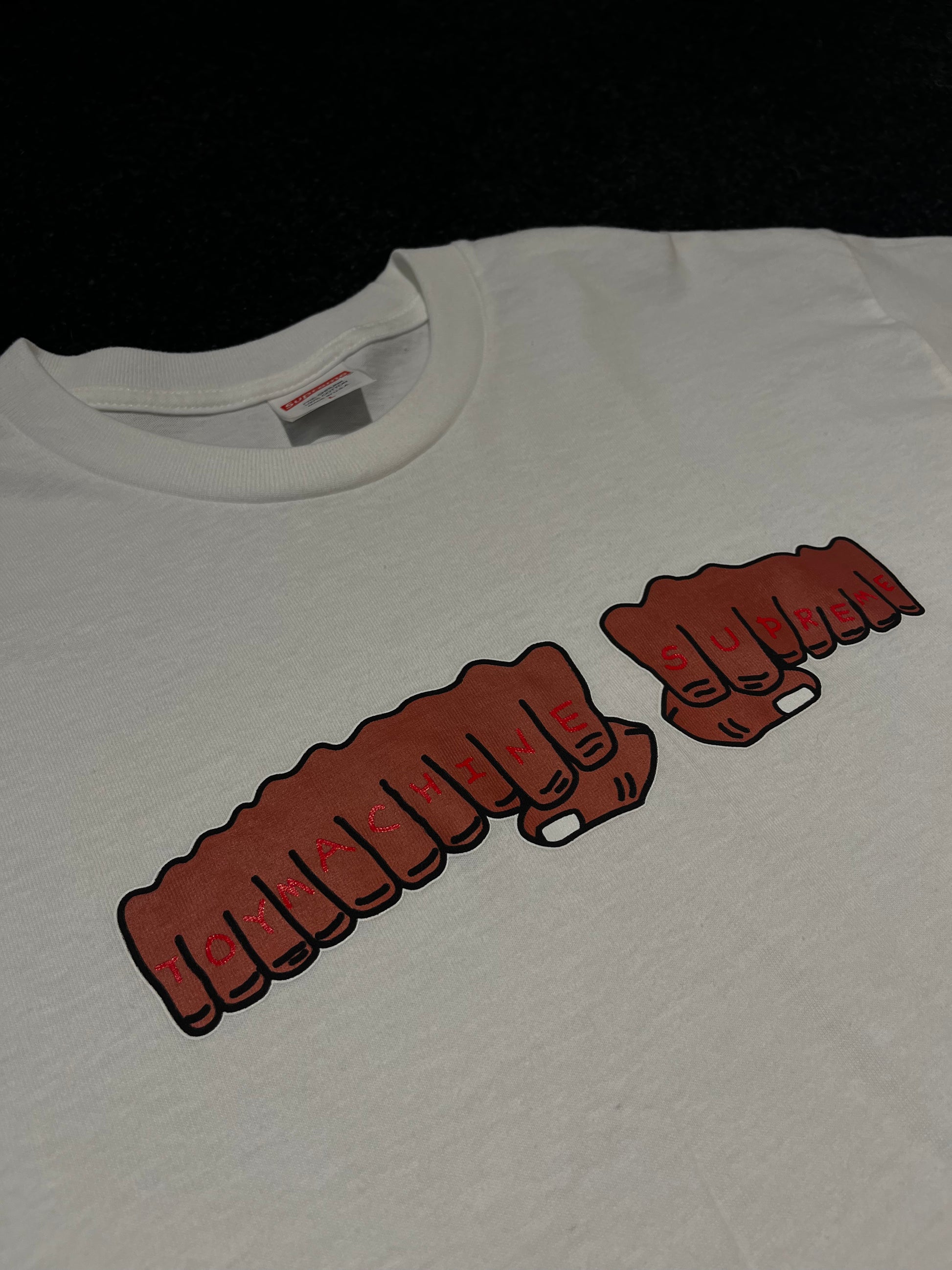 Supreme Toy Machine Fist Tee White – YankeeKicks Online