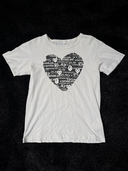 BAPE x CDG Play - Black Heart T-shirt