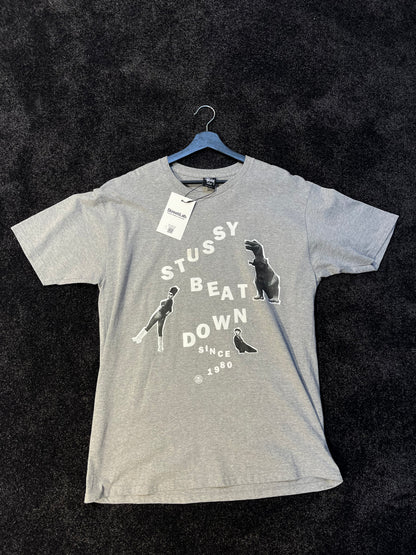 Stussy Grey Beat Down Tee