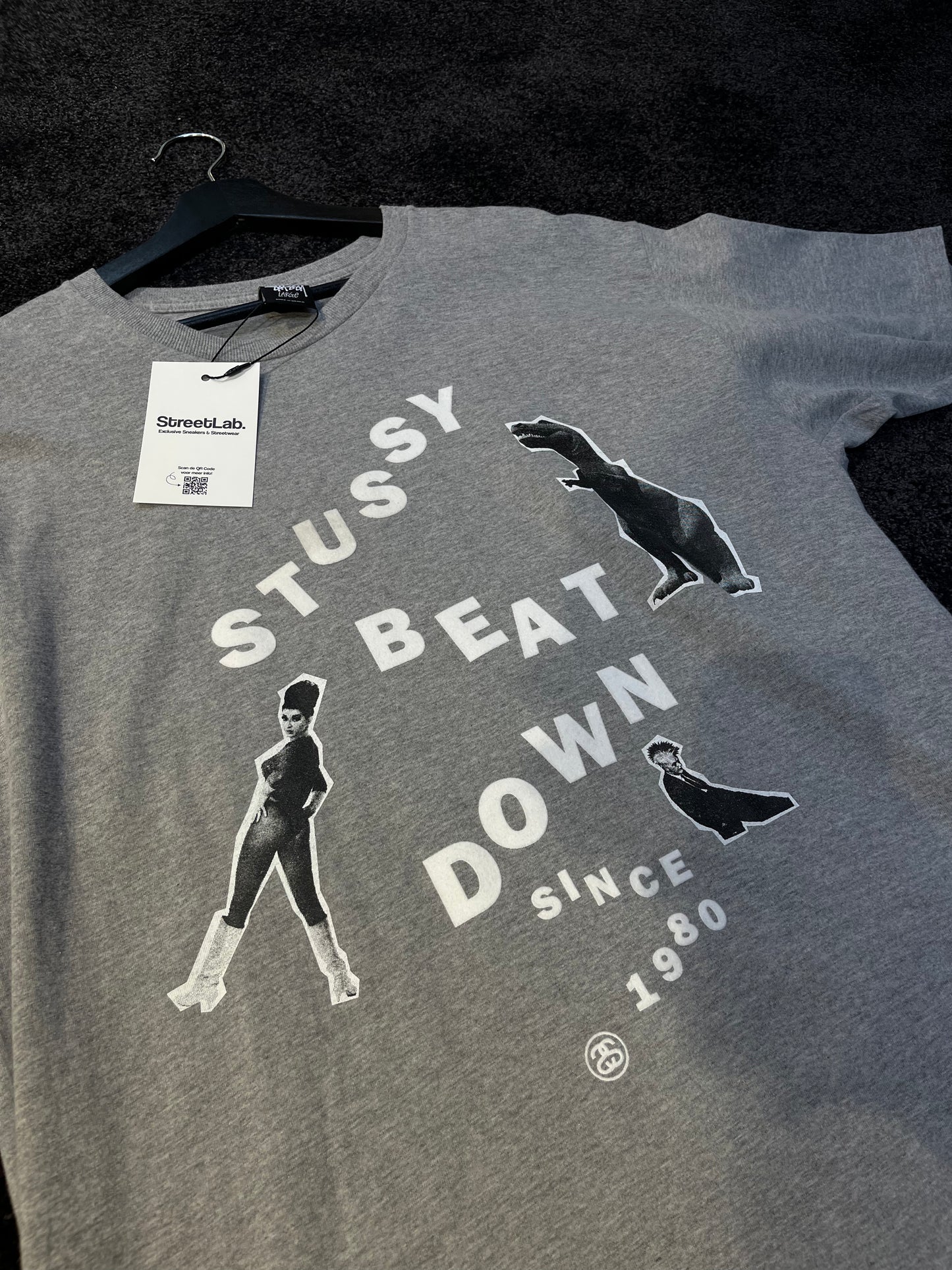 Stussy Grey Beat Down Tee