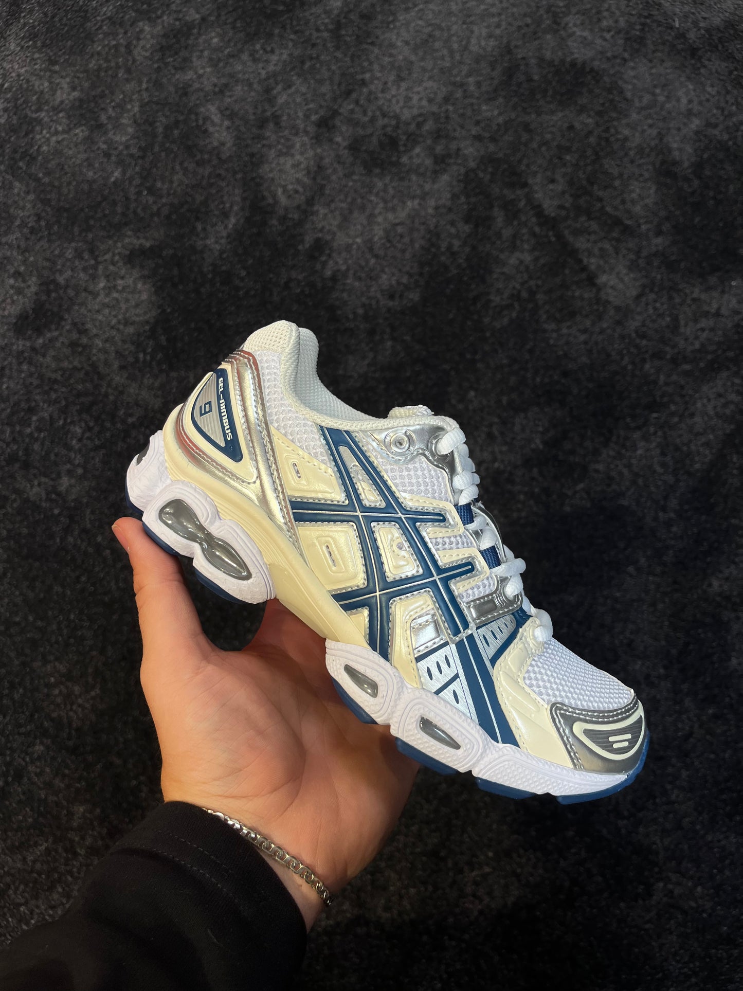 Asics Gel-Nimbus 9 White/Light Indigo