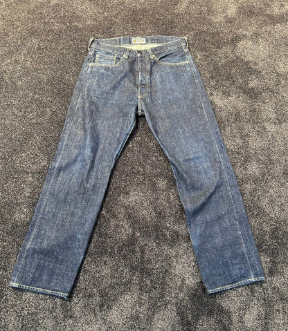 A Bathing Ape White Back College Logo Jeans