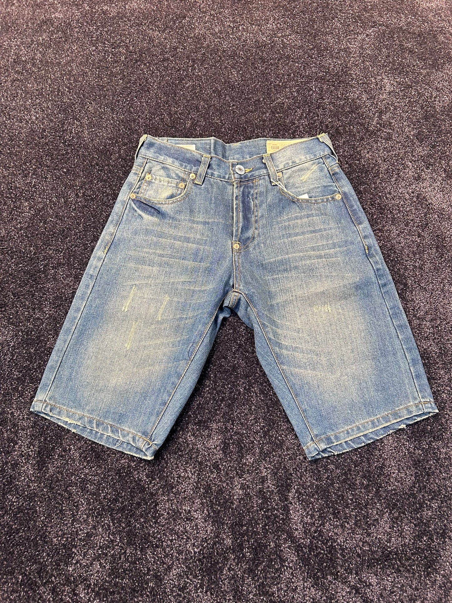 Evisu Cream/Red Diacock Jorts