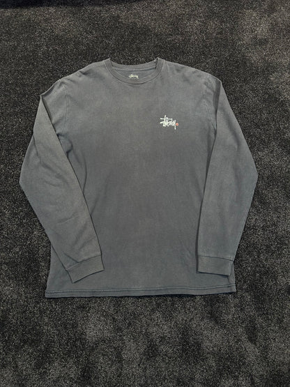 Stussy Back Logo Navy Longsleeve