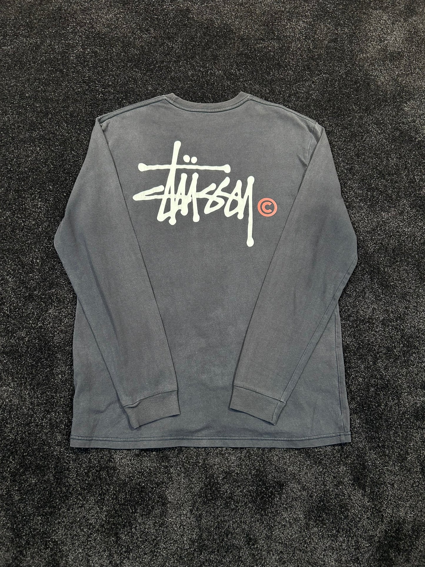 Stussy Back Logo Navy Longsleeve