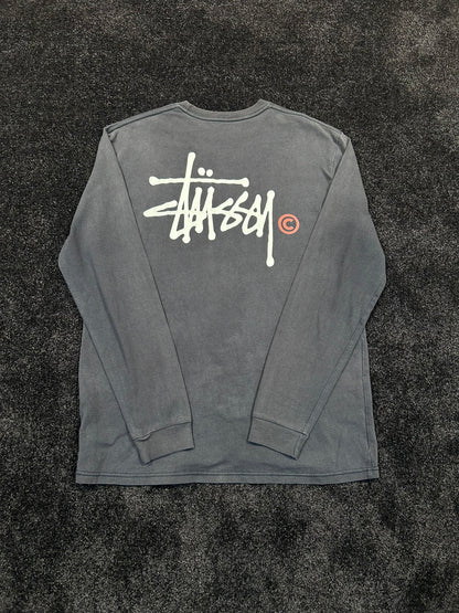 Stussy Back Logo Navy Longsleeve