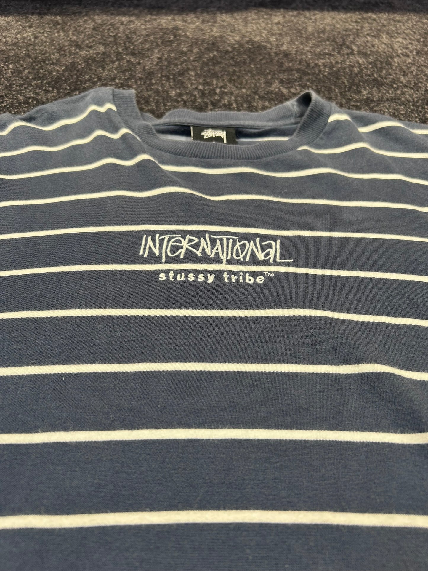 Stussy Blue Striped International Tribe Longsleeve