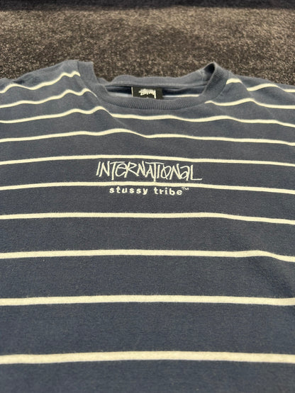 Stussy Blue Striped International Tribe Longsleeve