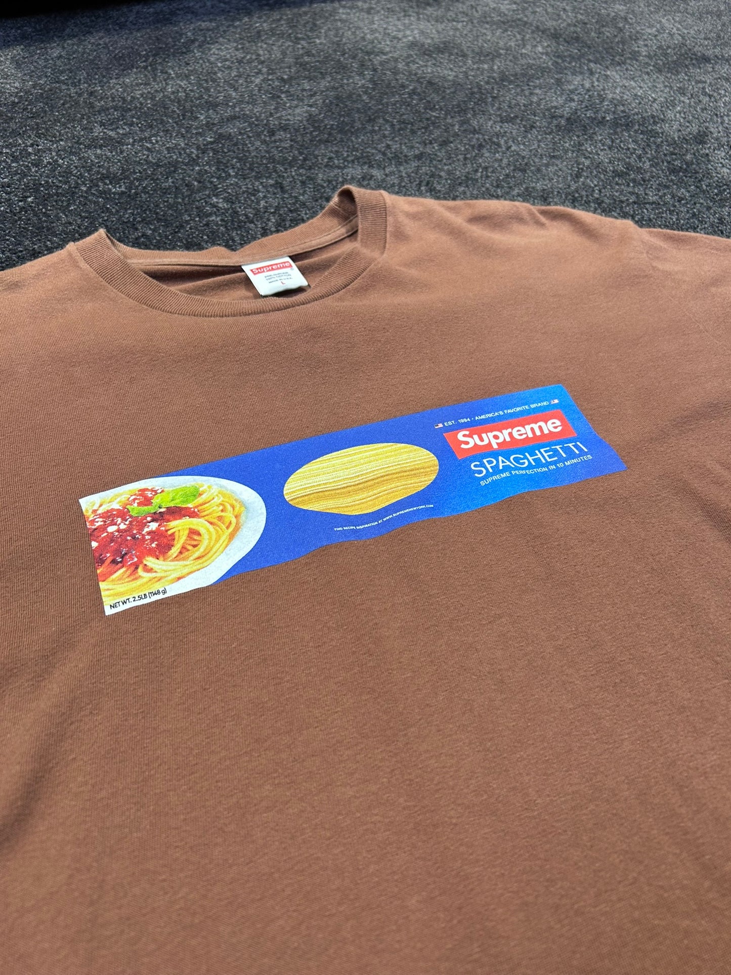 Supreme Brown Spaghetti Tee